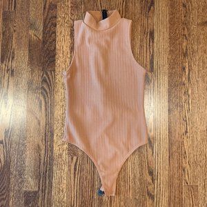 Camel Turtle Neck Bodysuit